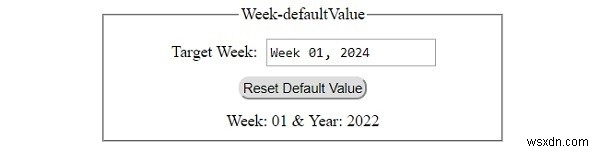 HTML DOM Input Week defaultValue 속성 완벽 정리