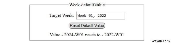 HTML DOM Input Week defaultValue 속성 완벽 정리