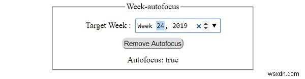 HTML DOM Input Week autofocus 속성 완벽 정리 – 사용법과 예제 코드