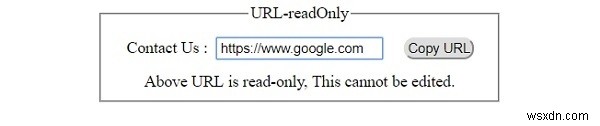 HTML DOM Input URL readOnly 속성 완벽 정리 – 구문, 예제, 실행 결과까지