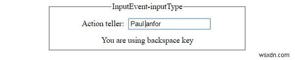 HTML DOM InputEvent inputType 속성 – 발생한 입력 이벤트 유형 확인하기