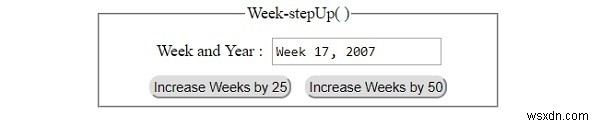HTML DOM Input Week stepUp() 메서드 완벽 정리
