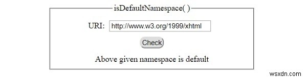 HTML DOM isDefaultNamespace() 메서드 – 기본 네임스페이스 확인 방법