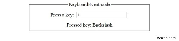 HTML DOM KeyboardEvent code 속성 – 눌린 키의 식별자를 반환하는 방법