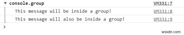 HTML DOM console.group() 메서드 – 콘솔 메시지 그룹화 방법