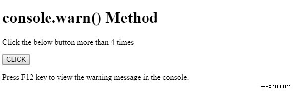 HTML DOM console.warn() 메서드 완벽 가이드: 콘솔 경고 메시지 출력하기