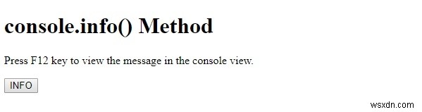 HTML DOM console.info() 메서드 – 개념부터 실전 예제까지
