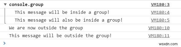 HTML DOM console.groupEnd() 메서드 – 콘솔 메시지 그룹 종료 방법