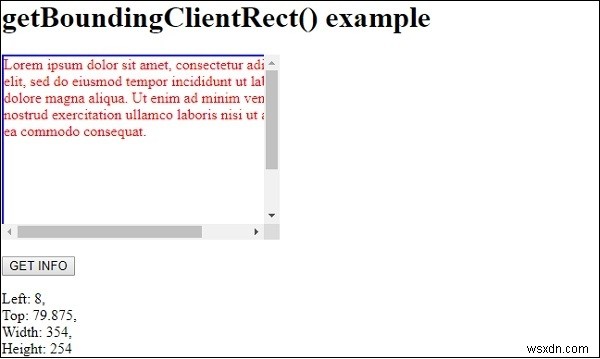 HTML DOM getBoundingClientRect() 메서드 – 뷰포트 기준 요소의 위치와 크기 구하기