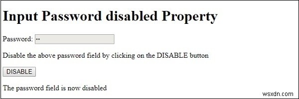 HTML DOM 비밀번호 입력 필드 disabled 속성 완벽 가이드