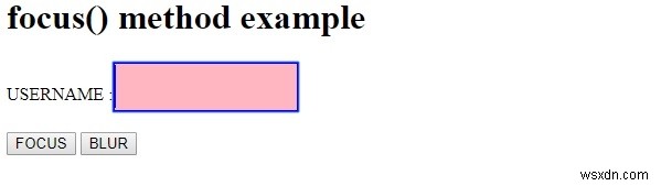 HTML DOM focus() 메서드 – 요소에 포커스 설정하기