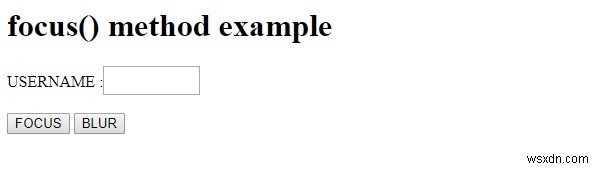 HTML DOM focus() 메서드 – 요소에 포커스 설정하기