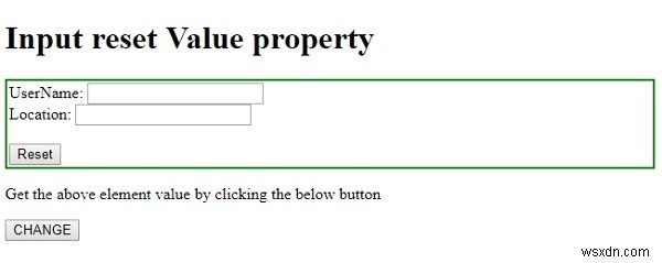 HTML DOM Input Reset 값 속성 완벽 가이드 – 문법부터 예제까지