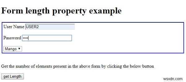 HTML DOM 폼(Form) length 속성 – 폼 내부 요소 개수 확인하기
