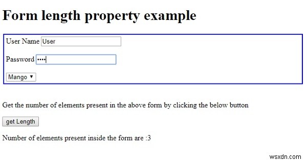 HTML DOM 폼(Form) length 속성 – 폼 내부 요소 개수 확인하기