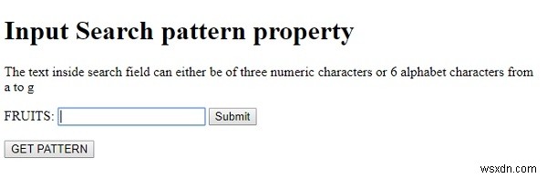 HTML DOM 입력 검색 패턴 속성 완벽 정리