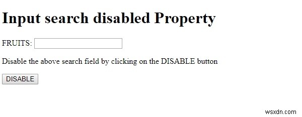 HTML DOM Input Search disabled 속성 – 검색 필드 비활성화 방법 총정리