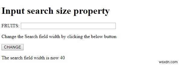 HTML DOM Input Search size 속성 완벽 가이드 – 검색 필드 너비 설정하기