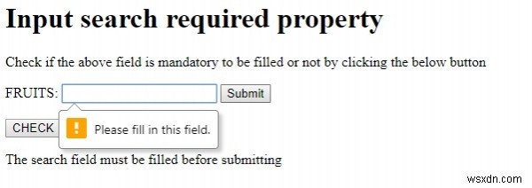 HTML DOM Input Search required 속성 – 문법과 예제로 배우는 필수 입력 설정