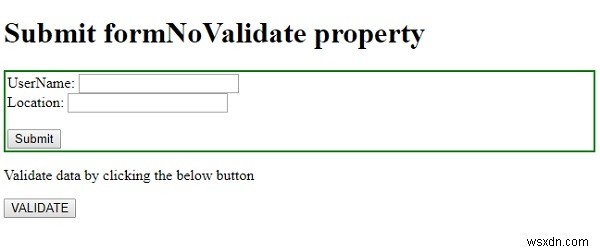 HTML DOM Input Submit formNoValidate 속성 완벽 가이드