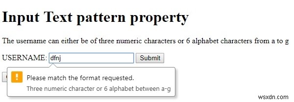 HTML DOM Input Text pattern 속성 – 정규 표현식으로 입력값 검증하기