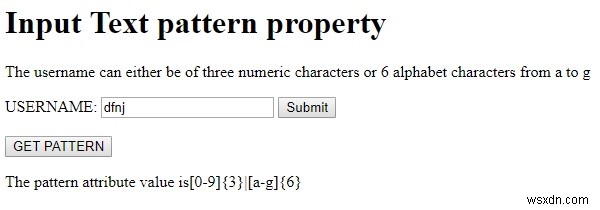 HTML DOM Input Text pattern 속성 – 정규 표현식으로 입력값 검증하기