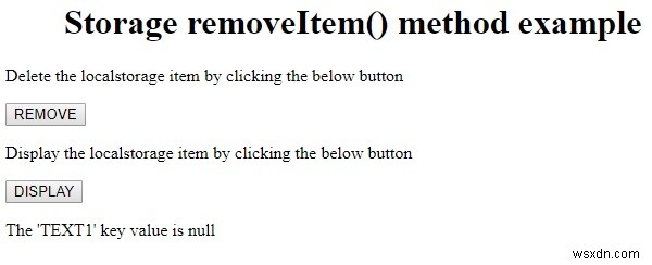 HTML DOM Storage removeItem() 메서드 – 웹 스토리지 항목 삭제 방법