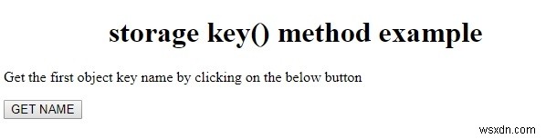 HTML DOM Storage key() 메서드 – 개념부터 예제까지 한눈에 배우기