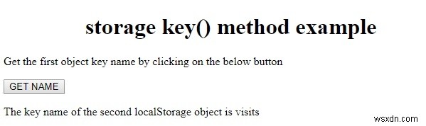 HTML DOM Storage key() 메서드 – 개념부터 예제까지 한눈에 배우기