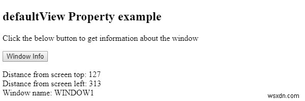 HTML DOM defaultView 속성 – 문서에 연결된 window 객체 반환하기