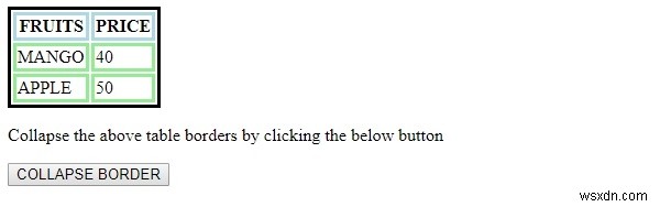 HTML DOM borderCollapse 속성 – 테이블 테두리 병합과 분리 설정 방법