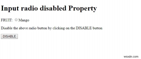 HTML DOM Input Radio disabled 속성 – 라디오 버튼 비활성화 방법 총정리