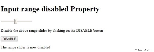 HTML DOM Input Range disabled 속성 – 범위 슬라이더 비활성화 방법