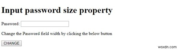 HTML DOM Input Password size 속성 – 비밀번호 필드 너비 설정 및 반환하기