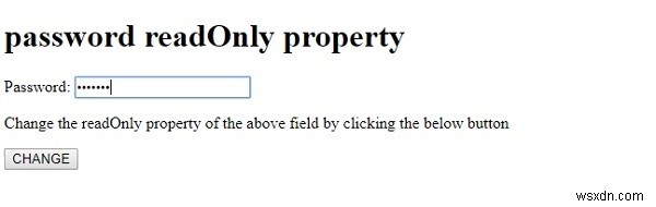HTML DOM 비밀번호 입력 필드 readOnly 속성 완벽 정리