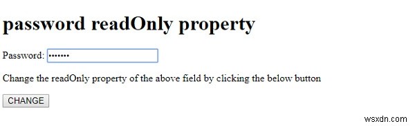 HTML DOM 비밀번호 입력 필드 readOnly 속성 완벽 정리
