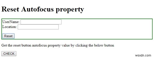 HTML DOM Input Reset autofocus 속성 완벽 가이드 – 문법과 예제
