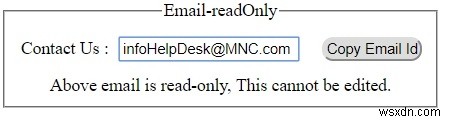 HTML input readonly 속성 – 입력 필드를 읽기 전용으로 만드는 방법