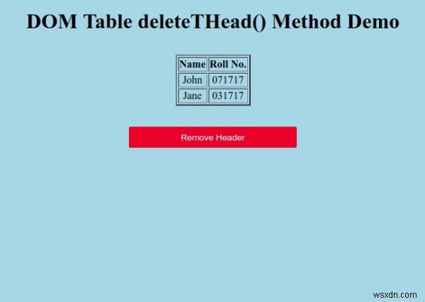 HTML DOM 테이블 deleteTHead() 메서드 완벽 정리