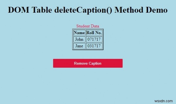 HTML DOM 테이블 deleteCaption() 메서드 완벽 정리