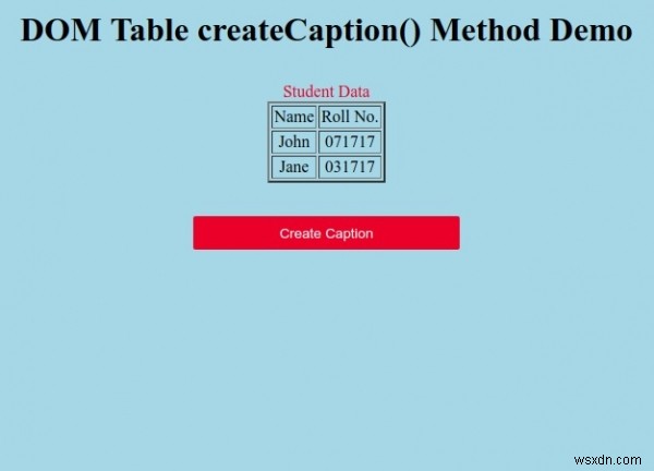 HTML DOM 테이블 createCaption() 메서드 완벽 정리