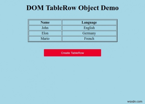 HTML DOM TableRow 객체 완벽 가이드 - 사용법과 예제