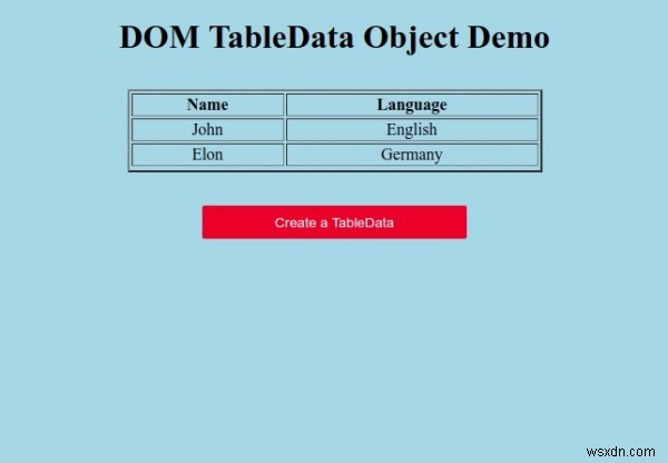 HTML DOM TableData 객체 완벽 정리 – 생성 방법과 주요 속성