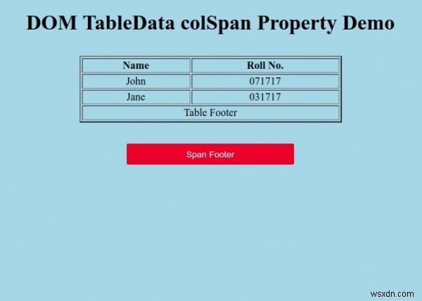 HTML DOM TableData colSpan 속성 – 사용법과 예제로 배우기