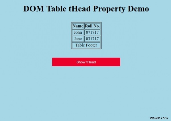 HTML DOM 테이블 tHead 속성 – 개념부터 실전 예제까지