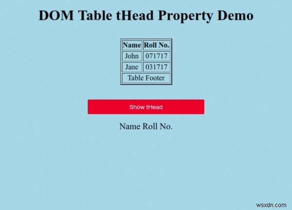 HTML DOM 테이블 tHead 속성 – 개념부터 실전 예제까지