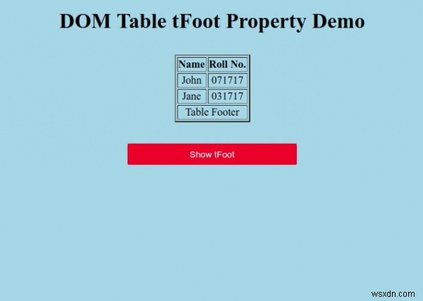HTML DOM 테이블 tFoot 속성 – 개념, 문법, 실전 예제까지 한 번에