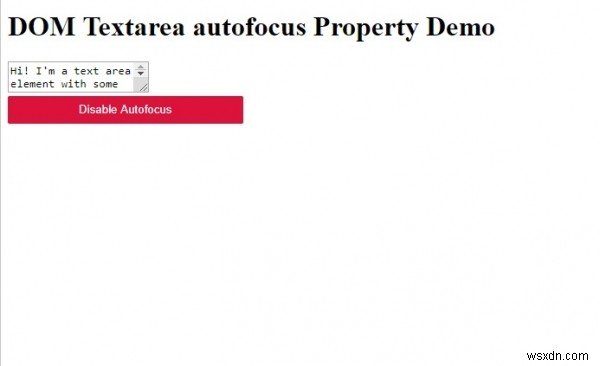 HTML DOM Textarea autofocus 속성 – 개념부터 실전 예제까지
