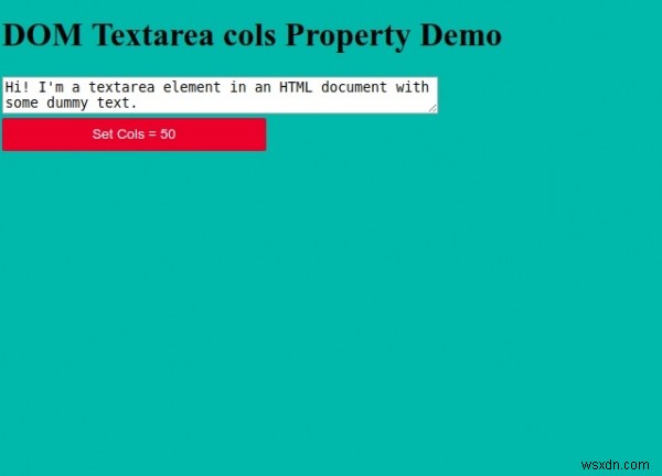 HTML DOM Textarea cols 속성 – 문법과 예제로 배우는 사용법