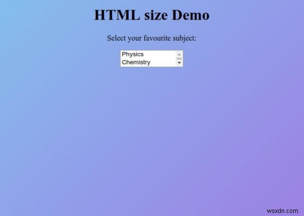 HTML size 속성 완벽 가이드 – select·input에서 크기 지정하기